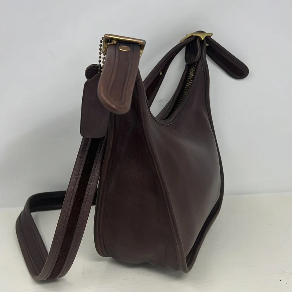 Coach Dark Brown Leather Hobo Bag with Gold Hardware - Picture 9 of 15